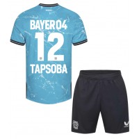 Fotbalové Dres Bayer Leverkusen Edmond Tapsoba #12 Dětské Alternativní 2023-24 Krátký Rukáv (+ trenýrky)